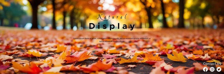 PSD psd autumn banner with soft light