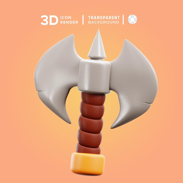 Иллюстрация psd axe 3d