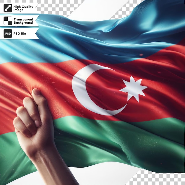 PSD psd azerbaijan flag on transparent background