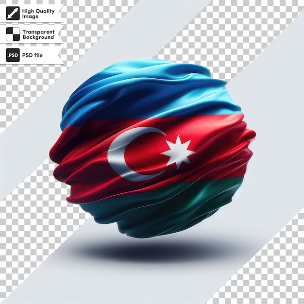 PSD psd azerbaijan flag on transparent background