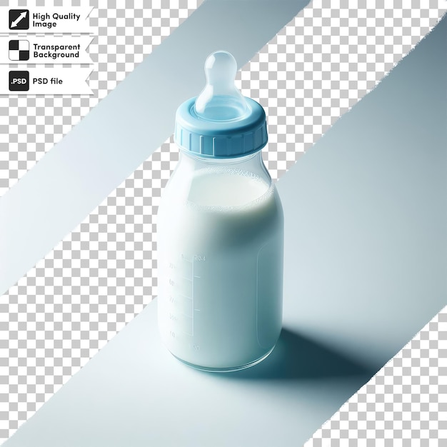 Psd baby bottle isolated on transparent background