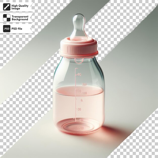 PSD psd baby bottle isolated on transparent background