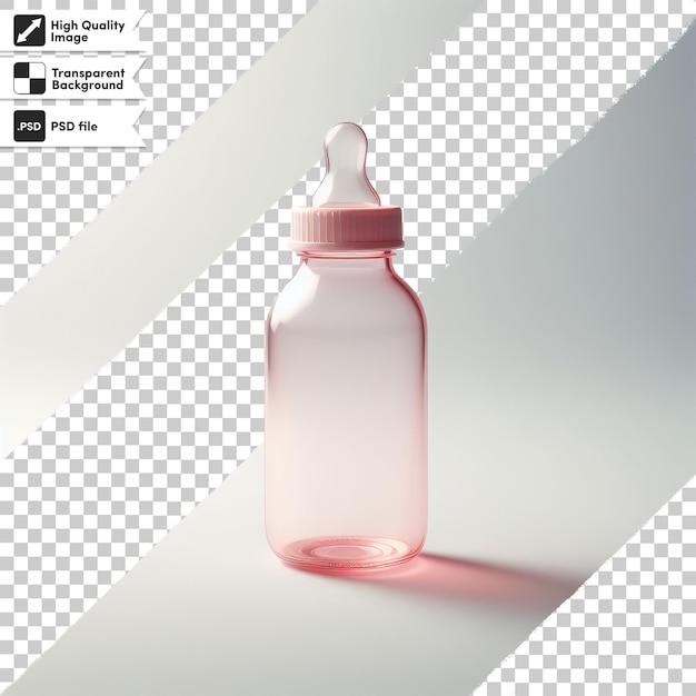 PSD psd baby bottle isolated on transparent background