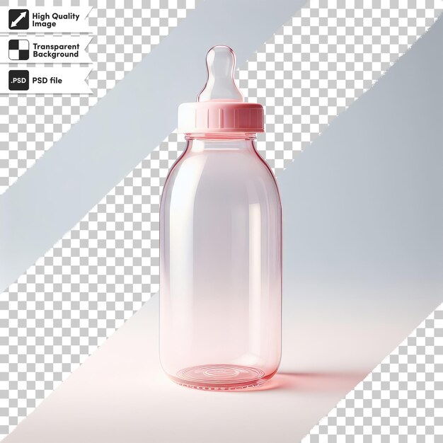 PSD psd baby bottle isolated on transparent background