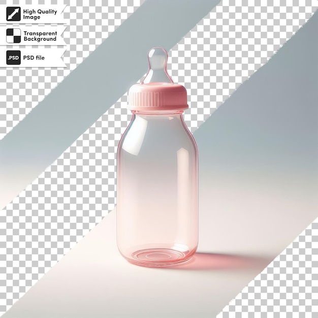 PSD psd baby bottle isolated on transparent background