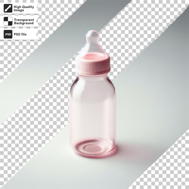 PSD psd baby bottle isolated on transparent background