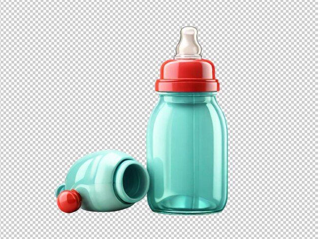 Psd of a baby bottle on transparent background