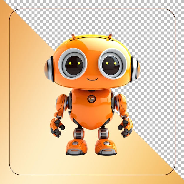 PSD psd baby robot clipart met transparante achtergrond