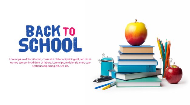 PSD psd back to school banner poster