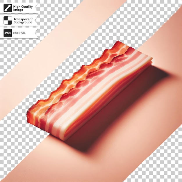 PSD psd bacon slice on transparent background