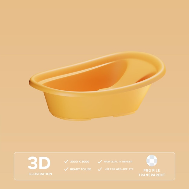 PSD Badkuip 3D-illustratie