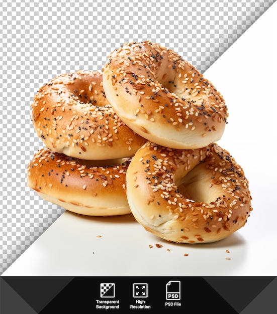 PSD psd bagels on transparent background