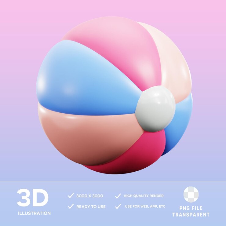 PSD psd 공 3d 일러스트레이션