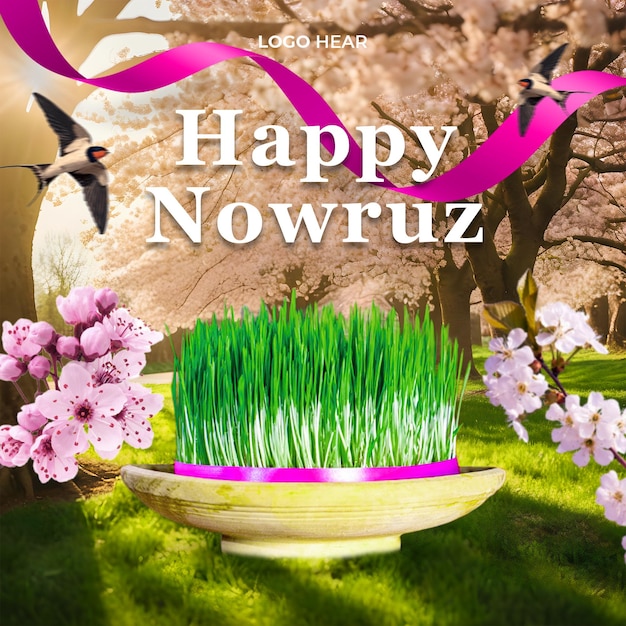 PSD psd banner design z happy nowruz święto