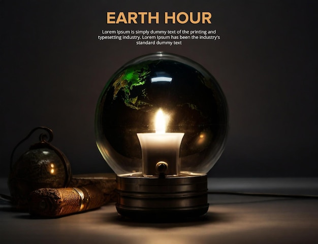 PSD psd banner for earth hour