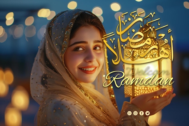 PSD psd-banner welkom ramadan een luxueus ramadan kareem arabisch-islamitisch typografieontwerp