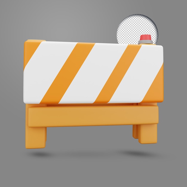 PSD psd barrier-icone geïsoleerde 3d-rendering illustratie