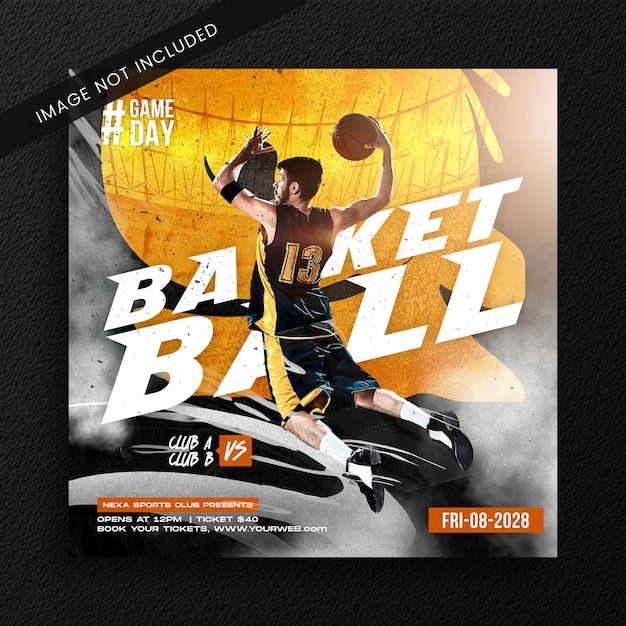 PSD psd basketball social media template