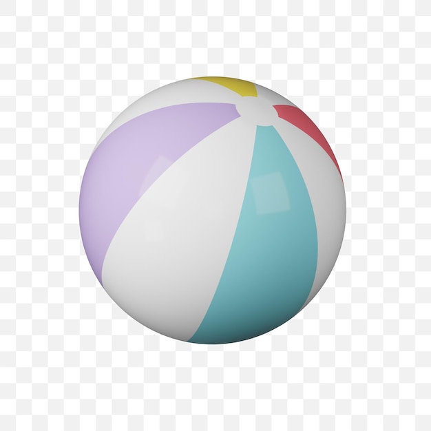 PSD psd beach ball icon 3d render