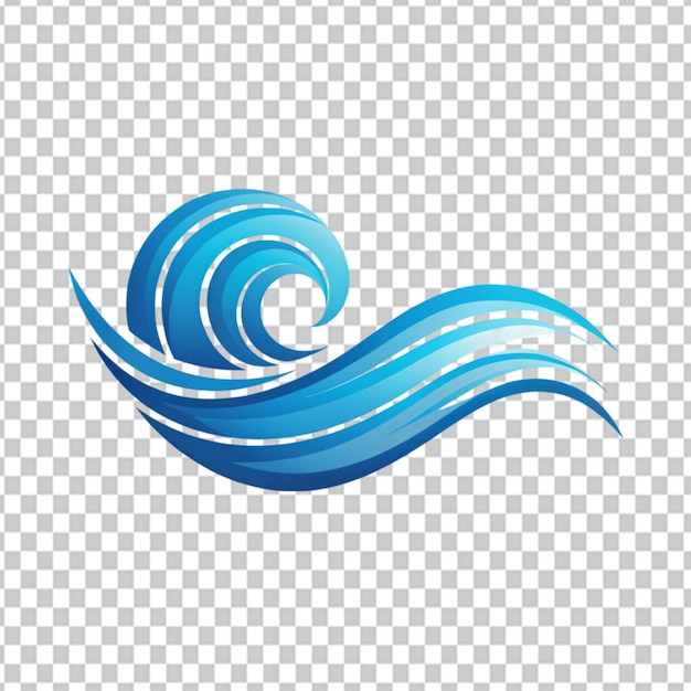 PSD psd di un elemento del logo delle onde sulla spiaggia, clip art d'acqua creativo su sfondo trasparente