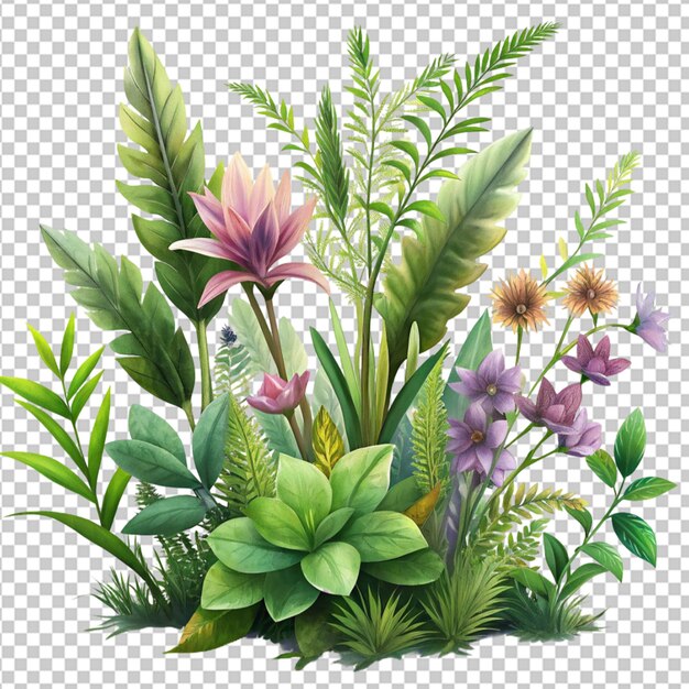 PSD psd of a beautiful plants on transparent background