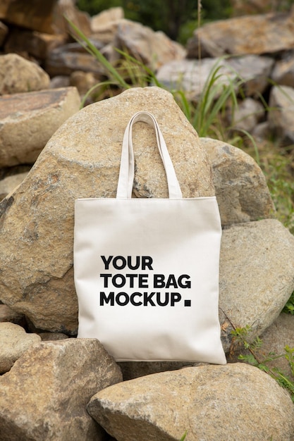 PSD psd beautiful tote bag design mockup