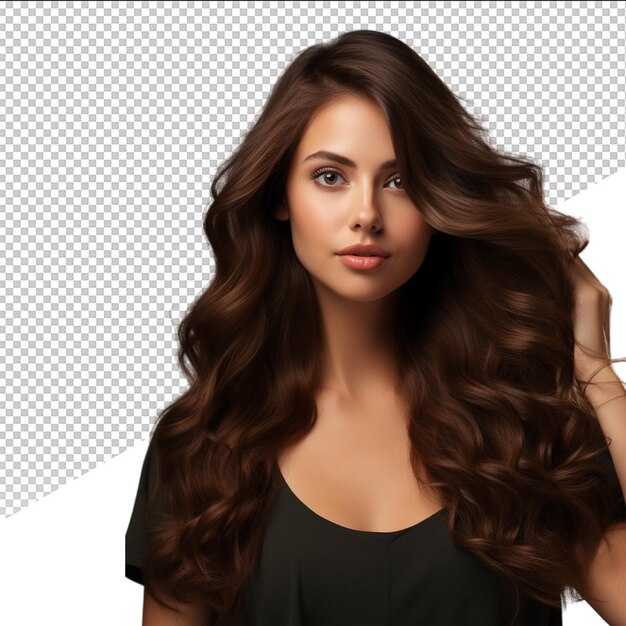 PSD psd beautiful woman with perfect skin on transparent background