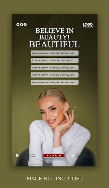 psd beauty concept instagram story