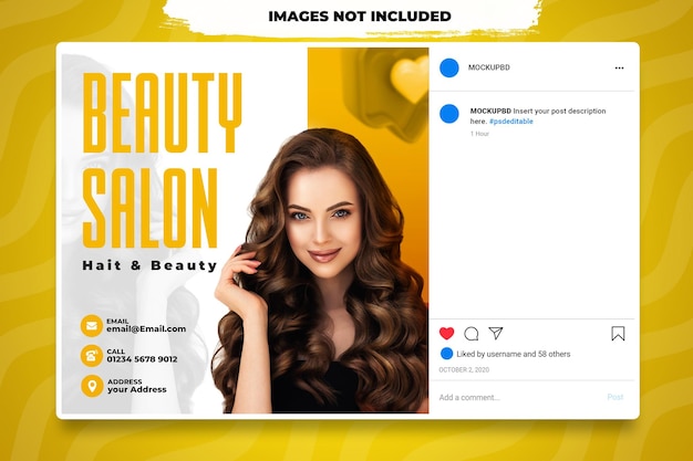 Psd beauty salon post template