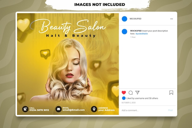 PSD psd beauty salon post template