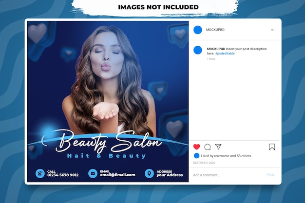 PSD psd beauty salon post template