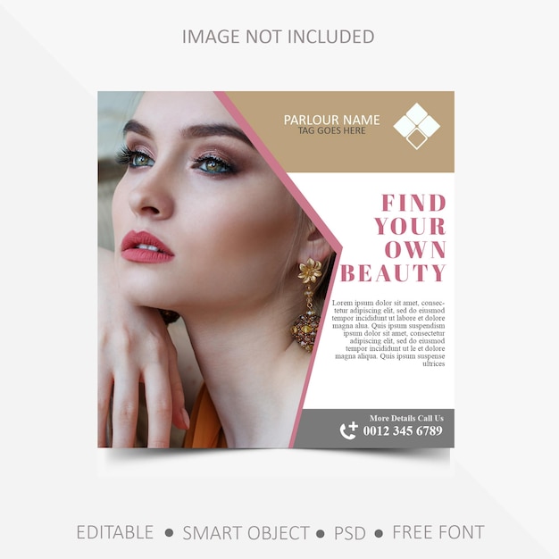 Psd beauty social media post