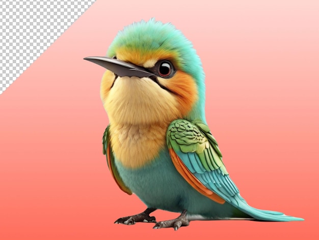 PSD psd of a bee eater on transparent background