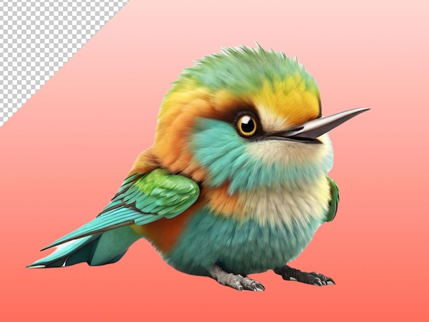 Psd of a bee eater on transparent background