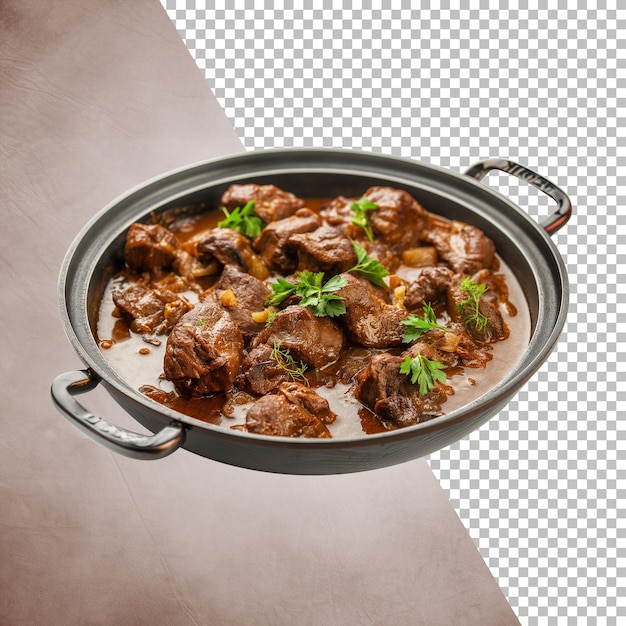 PSD psd beef bourguignon geïsoleerd op doorzichtige achtergrond