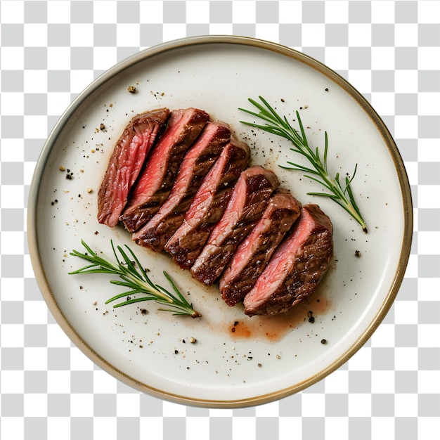 Psd beef steak on transparent background