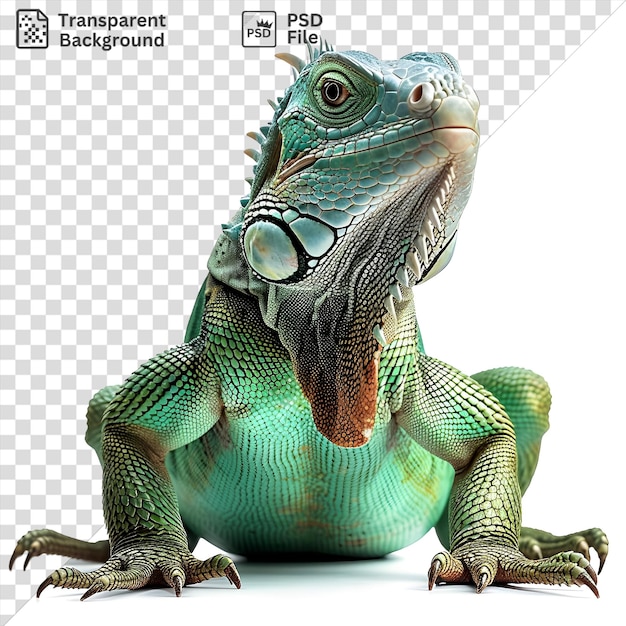 PSD psd beeld realistisch fotografisch zoölogen natuuronderzoek project met een hagedis en een dinosaurus met een been zichtbaar op de voorgrond