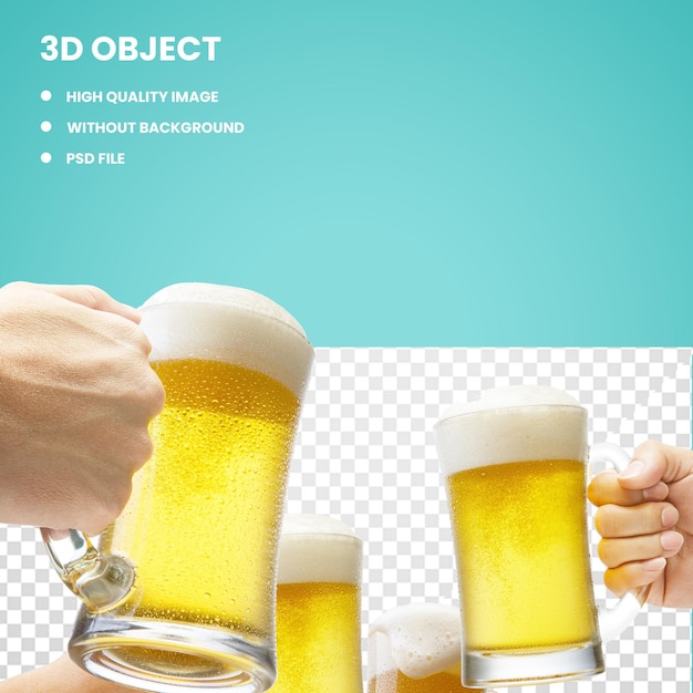 PSD beer Soft Drink Glass PNG Transparent Background