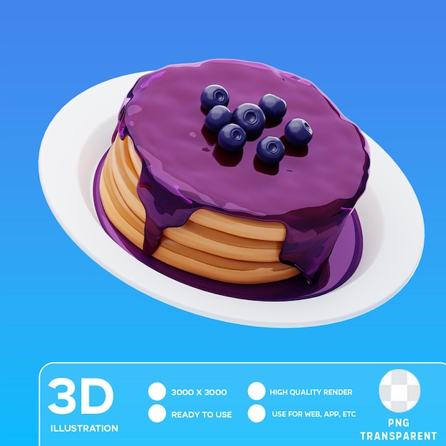 PSD psd belgian liege waffle 3d illustration