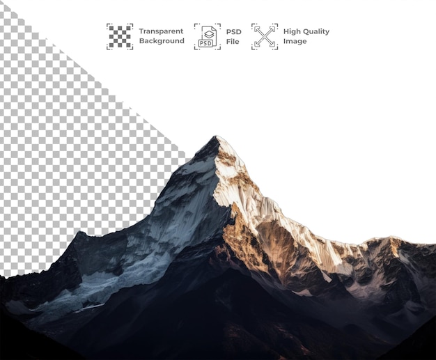 PSD Berg geïsoleerd op transparante achtergrond