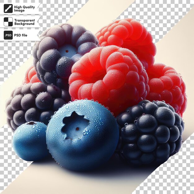 PSD psd berries on transparent background