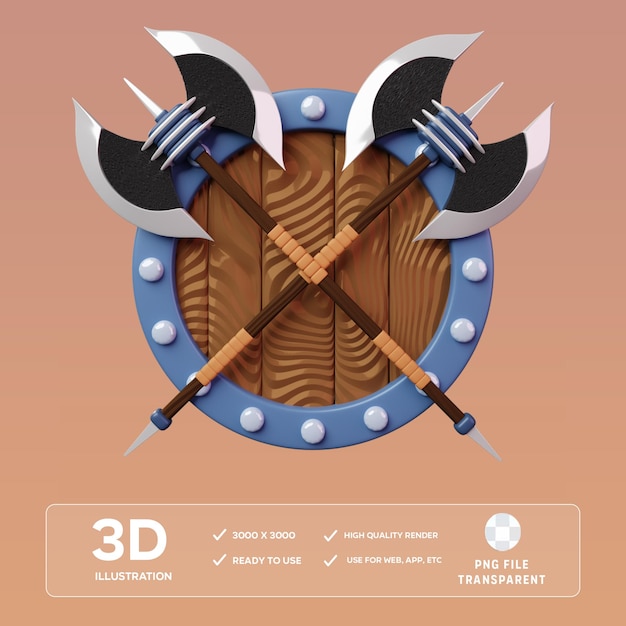 Иллюстрация PSD berserk 3D