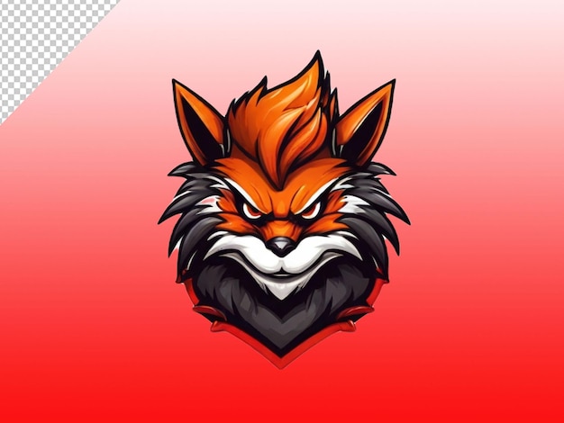 Psd of a best mascot logo gaming logo on transparent background