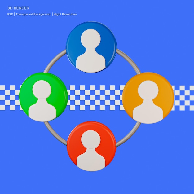 PSD-bestandspictogram Planning en organisatie kalenders 3d render geïsoleerde premium psd