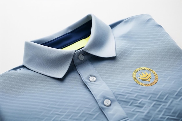 PSD psd bewerkbare borduurwerk logo effect mockup op polo shirt