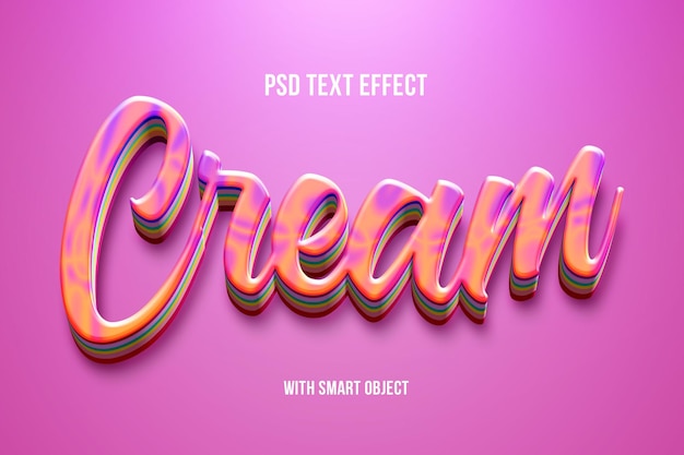 PSD psd bewerkbare teksteffect in smart object