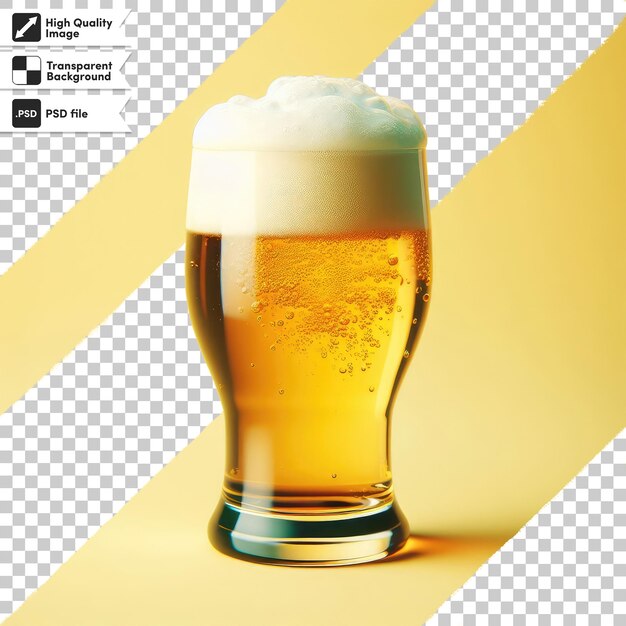 PSD psd-bierglas met een transparante achtergrond van gerst