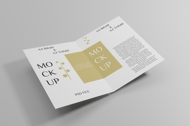 PSD Bifold brochure mockup