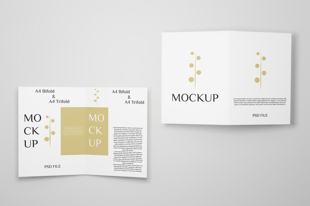 PSD Bifold brochure mockup