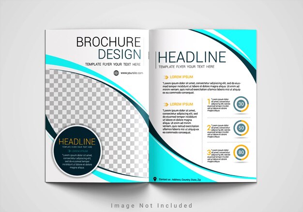 PSD mockup di brochure bifold psd